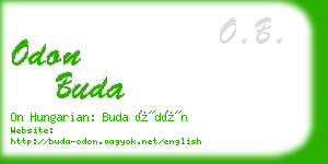 odon buda business card